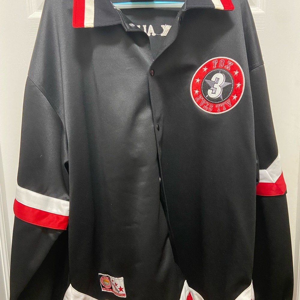 Vintage FOX Sport Label - ALL-STAR Snap Warm-Up Basketball Jacket Size 3XL